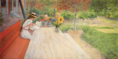 The First Lesson by Carl Larsson